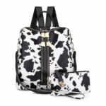 Fashionable Simple Women's Printed Leather Backpack – Bild 4