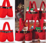 Wool Fabric Merry Christmas Gifts Santa Pants Christmas Candy Gift Bag – Bild 7