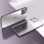 Luxury Square Frame Plating Clear Matte Transparent Cover – Bild 2