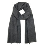 Charcoal Handloom  Cashmere Scarf – Bild 2