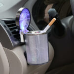 Car Ashtray With LED Light RGB Ambient Light Cigarette Cigar Ash Tray – Bild 3