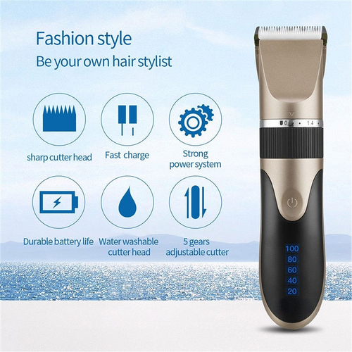 d14104b49b7302cc2ad9ee7f278a9a7a.jpg Professional Hair Trimmer Digital Usb Rechargeable Hair Clipper for – Bild 1