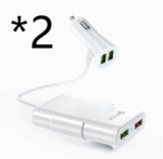 Back Seat QC3.0 2.4A3.1A 4 USB Car Charger With Cable A Clip – Bild 8