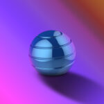 Novelty Decompression Gyroscope Desktop Toy Blue