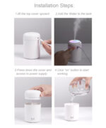 Portable Air Humidifier Mist Sprayer with Colorful Night Light – Bild 6