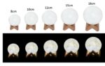 Touch Switch 3D Print Rechargeable Moon Lamp LED Night Light – Bild 3