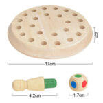 Holz-Memory-Match-Spiel für Kinder – Schachartige Spielsteine, lustiges Brettspiel – Bild 3