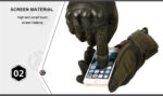 Touch Screen Tactical Rubber Hard Knuckle Full Finger Gloves – Bild 3