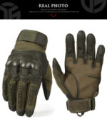 Touch Screen Tactical Rubber Hard Knuckle Full Finger Gloves – Bild 4