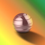 Decompression Gyroscope Desktop Toy 45mm Rose gold