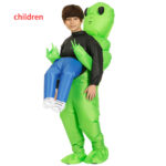 Inflatable Costume Green Alien Kids Party Dress – Bild 2