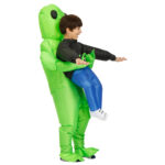 Inflatable Costume Green Alien Kids Party Dress – Bild 3
