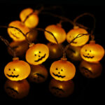 Pumpkin Face String Light Warm White for Halloween – Bild 2