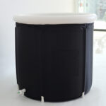Folding Bath Bucket Black Bath Bucket Adult Thickened Bath Tub – Bild 4