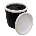 Folding Bath Bucket Black Bath Bucket Adult Thickened Bath Tub – Bild 5
