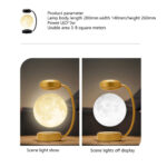 Portable Magnetic Levitation Moon Lamp LED Rotating Dangling Lamp – Bild 4
