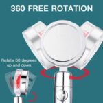 High Pressure Water Saving Spray Shower Head 360 Rotated Rainfall – Bild 2