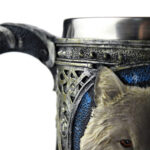 Retro Mug Stainless Steel 3D Wolf Drinking Cup – Bild 2