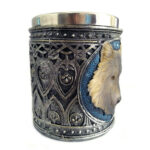 Retro Mug Stainless Steel 3D Wolf Drinking Cup – Bild 4