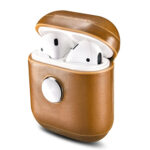 Leder-Etui für AirPods – Gyro Box, Khaki – Bild 2