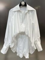 Minimalist irregular asymmetricial elegant women blouses – Bild 3