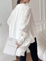Minimalist irregular asymmetricial elegant women blouses – Bild 4