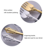 Tableware 304 Stainless Steel Retro Relief Silver – Bild 3