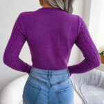 2022 Autumn Winter Fashion Women's Short Hollow Sexy knitted tops – Bild 3