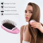 Electric Ionic Hairbrush Negative Ions Anti Frizz -Pink – Bild 2