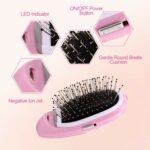 Electric Ionic Hairbrush Negative Ions Anti Frizz -Pink – Bild 3