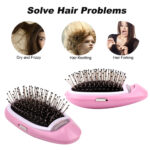 Electric Ionic Hairbrush Negative Ions Anti Frizz -Pink – Bild 4