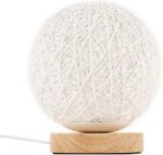 Wood Decorative Bedside Moon Lamp USB Charger Wood Table Lamp – Bild 2