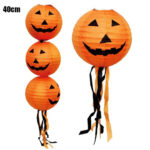 40cm Halloween Paper Pumpkin Hanging Lantern – Bild 3