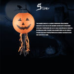 40cm Halloween Paper Pumpkin Hanging Lantern – Bild 5