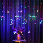 Mond- & Stern-LED-Lichterkette – Dekorative LED-Lampe