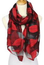Jacquard Silk Scarf with Leaf Design - Soft Touch – Bild 2