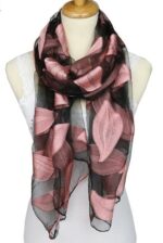 Jacquard Silk Scarf with Leaf Design - Soft Touch – Bild 5