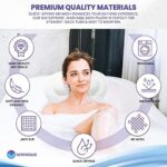 White Bathtub Pillow Bath Pillow with Anti-Slip Suction Cups 4D Mesh – Bild 2