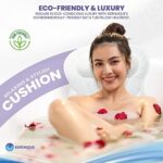 White Bathtub Pillow Bath Pillow with Anti-Slip Suction Cups 4D Mesh – Bild 3