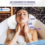 White Bathtub Pillow Bath Pillow with Anti-Slip Suction Cups 4D Mesh – Bild 4