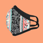 Washable reusable floral flower print face mask – Bild 2
