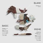 3D Wooden World Map Cappuccino – Bild 6