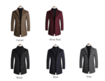 High Quality Men Coats Autumn Winter Solid Color Men's Wool Jacket – Bild 3