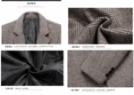 Fashion Plaid Single Breasted Jackets Men's Wool Coats – Bild 5