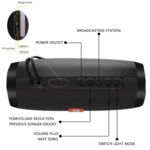 Wireless Portable Bluetooth Stereo Speaker with LED Light – Bild 4