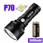 Rechargeable Super Powerful 5000mAh LED Flashlight with Waterproof