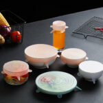 6 Pcs Food Silicone Cover Universal For Cookware