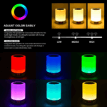 LED Touch Lamp Night Light Wireless Bluetooth Speaker – Bild 2