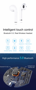 Bluetooth 5.0 Headset i10 TWS Ohrhörer mit kabellosem Laden – Bild 2