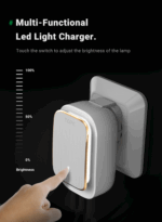 4-Port Reise-USB-Ladegerät mit LED-Lampe – kompatibel mit iPhone- & Samsung-Geräten – Bild 3